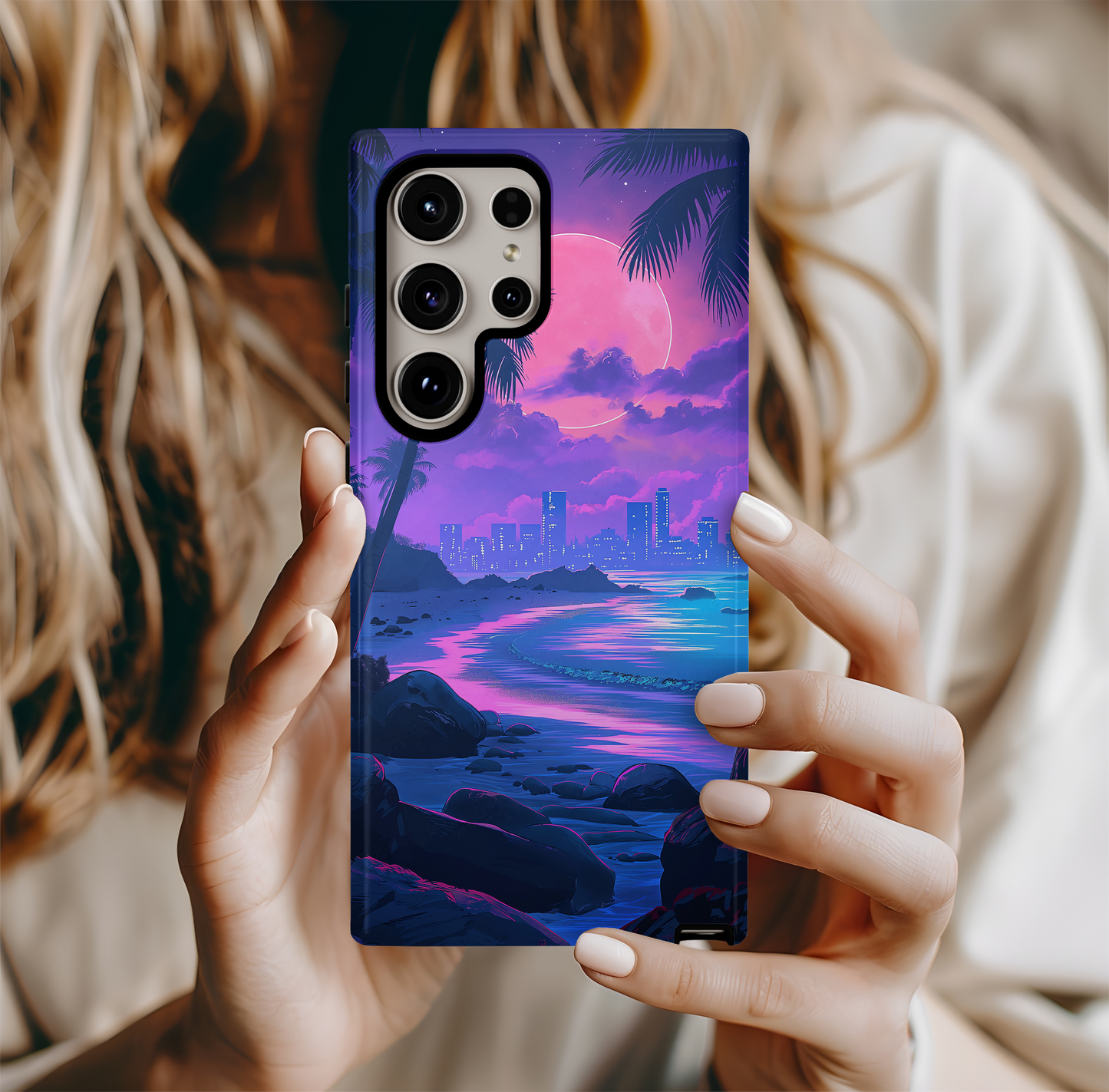 Neon Beach Phone Case – Vibrant Tropical Vibes with Everyday Protection