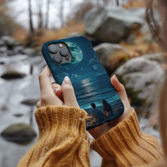 Couple Under the Moonlight Phone Case – Romantic Serenity with Everyday Protection