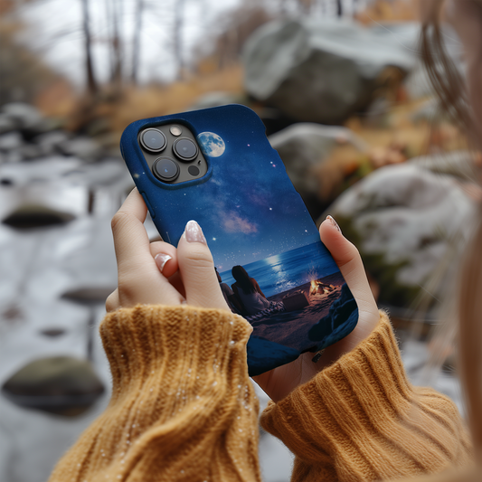 Couple Under the Moonlight Phone Case – Romantic Serenity with Everyday Protection