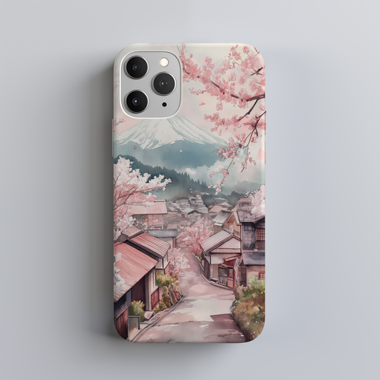 Vintage Japanese Village Phone Case – Tranquil Tradition with Everyday Protection