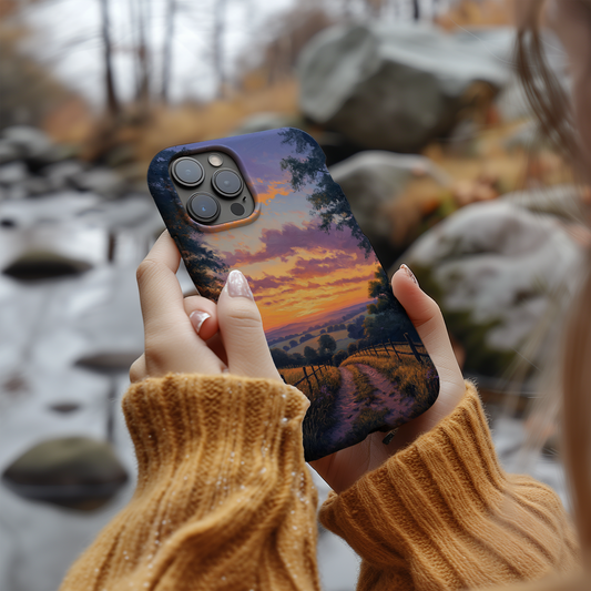 Sunset Over Country Phone Case – Golden Hour Serenity with Everyday Protection