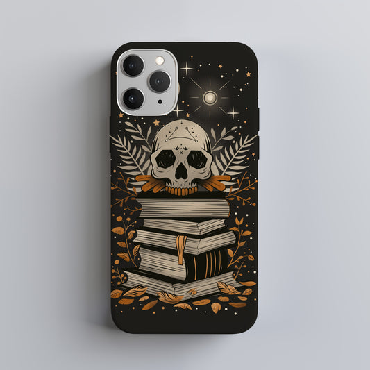 Skulls & Books Phone Case – Dark Academia Meets Timeless Knowledge
