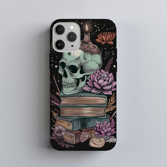 Skulls & Books Phone Case – Dark Academia Meets Timeless Knowledge