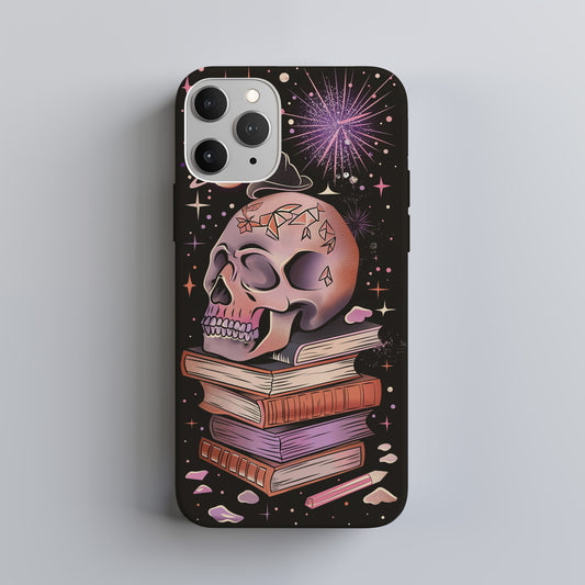 Skulls & Books Phone Case – Dark Academia Meets Timeless Knowledge