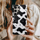 Cow Print & Stars Phone Case – Trendy, Cosmic, and Built for Protection