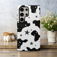 Cow Print & Stars Phone Case – Trendy, Cosmic, and Built for Protection