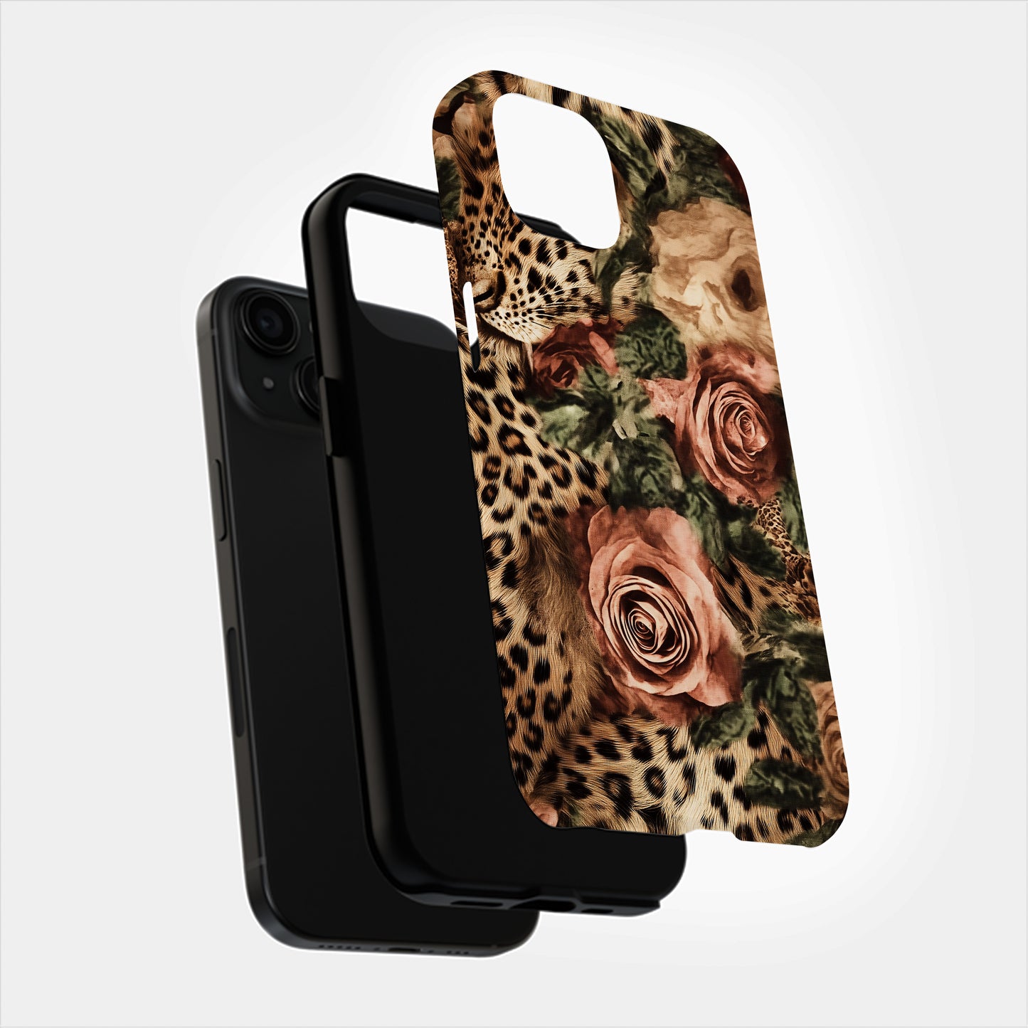 Leopard Roses Phone Case – Fierce Elegance with Everyday Protection