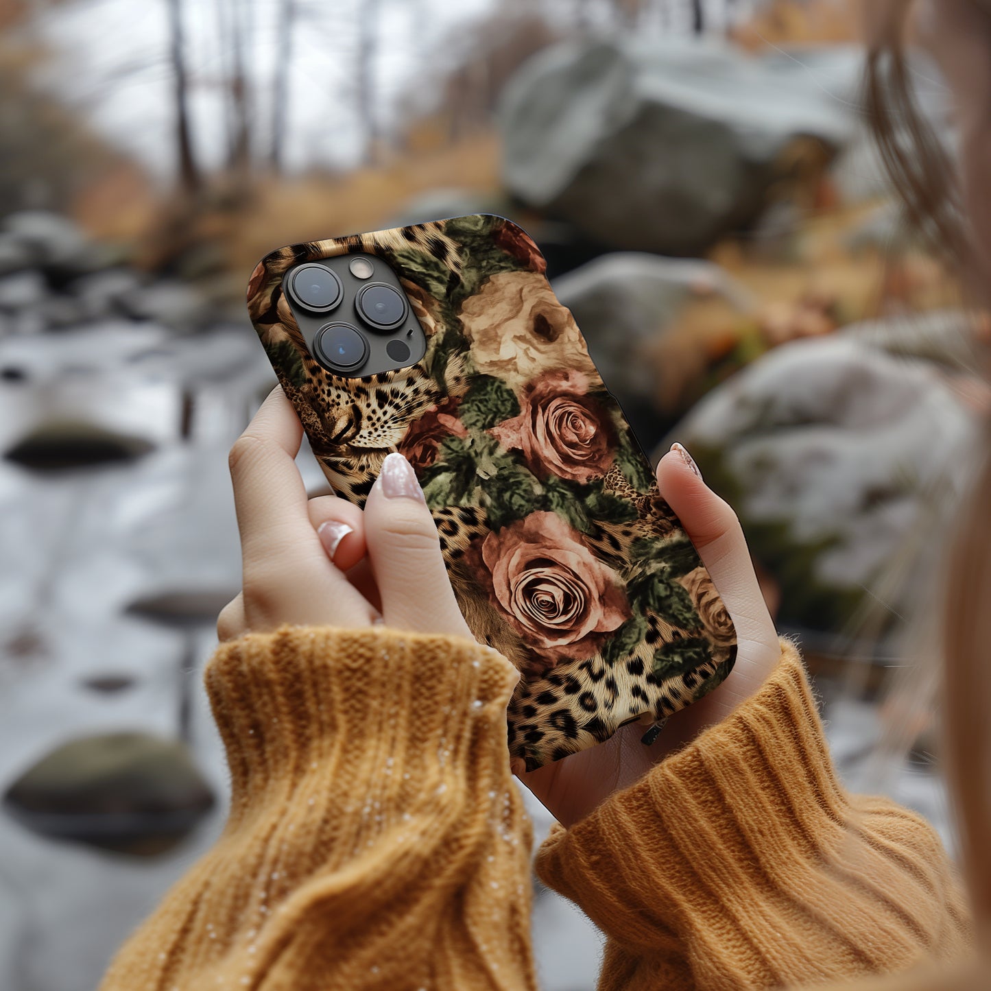 Leopard Roses Phone Case – Fierce Elegance with Everyday Protection