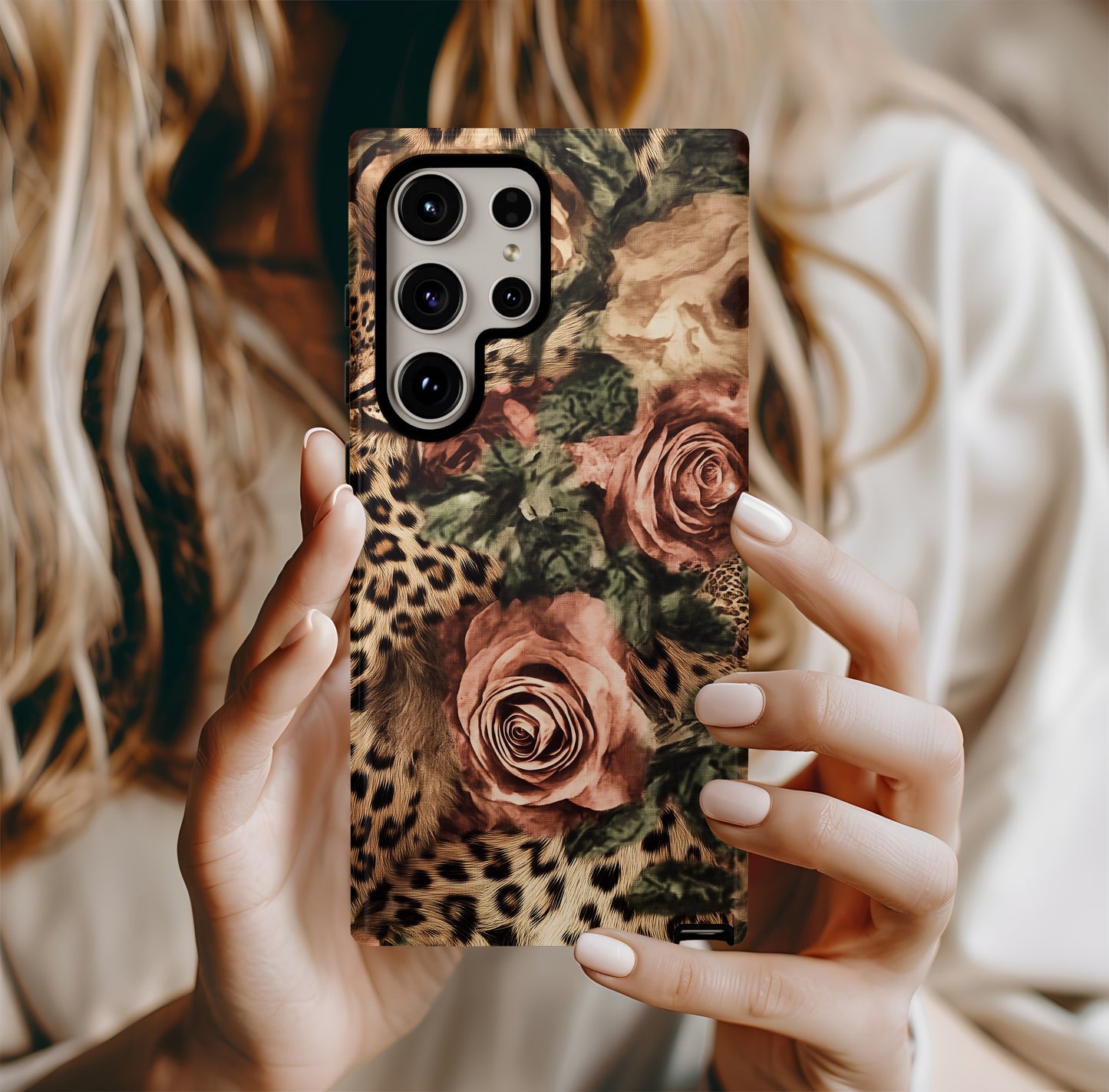 Leopard Roses Phone Case – Fierce Elegance with Everyday Protection