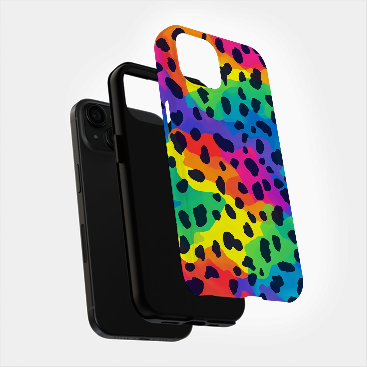 Leopard Rainbow Phone Case – Bold & Colorful with Everyday Protection