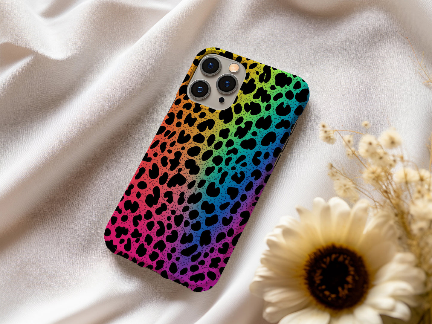 Leopard Rainbow Phone Case – Bold & Colorful with Everyday Protection