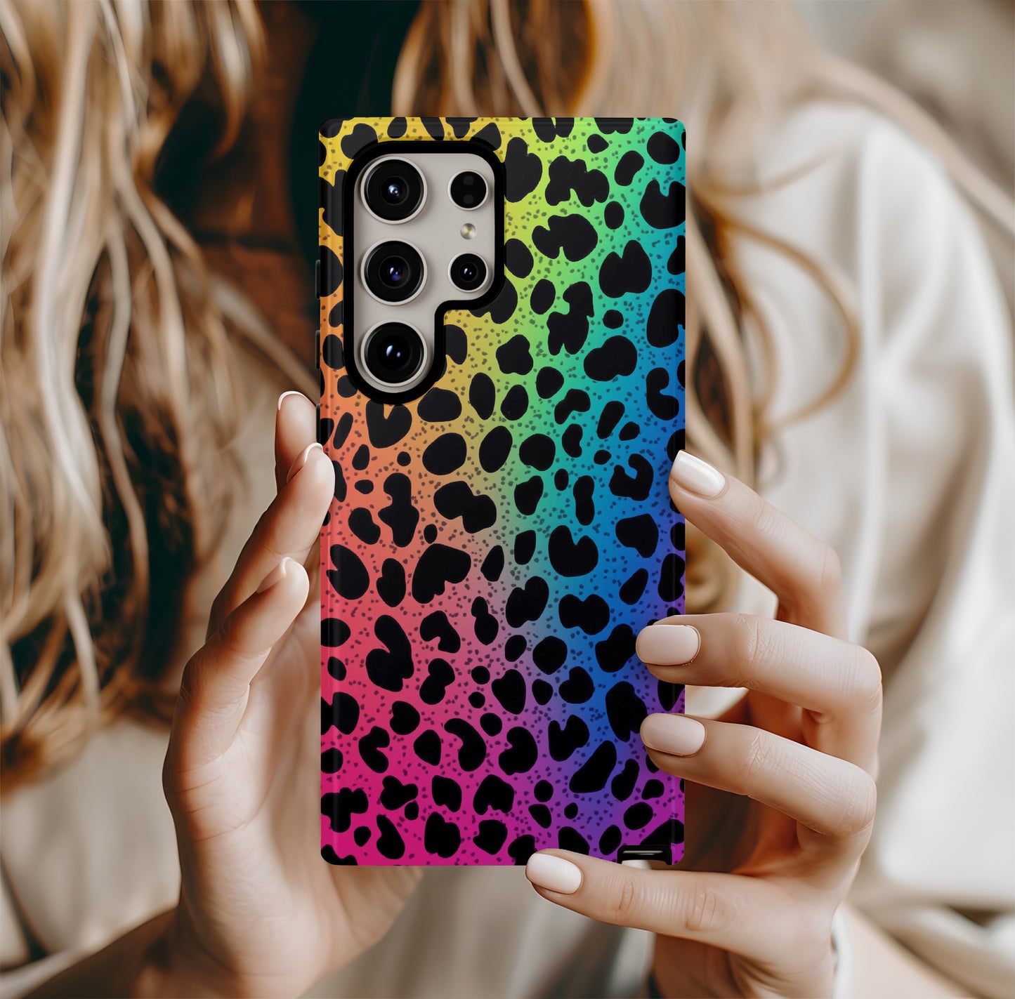 Leopard Rainbow Phone Case – Bold & Colorful with Everyday Protection
