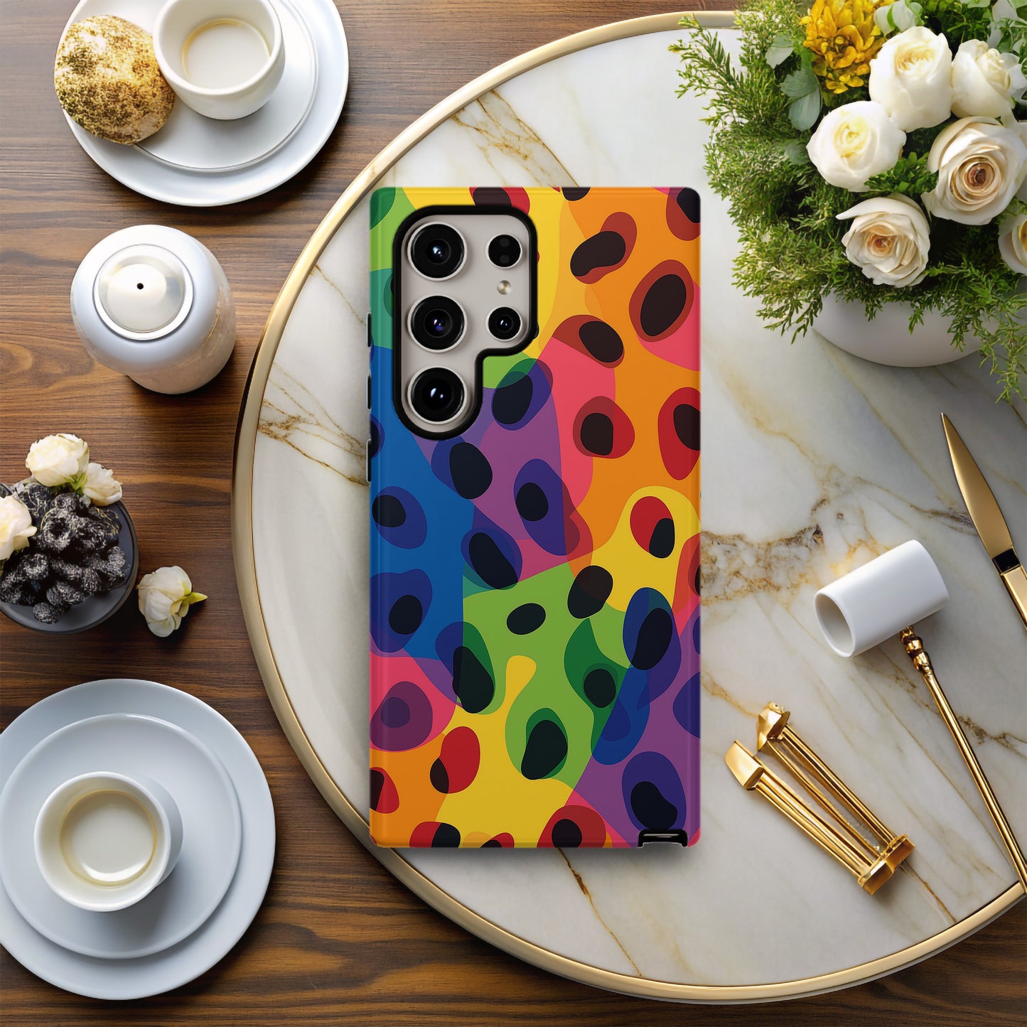 Leopard Rainbow Phone Case – Bold & Colorful with Everyday Protection