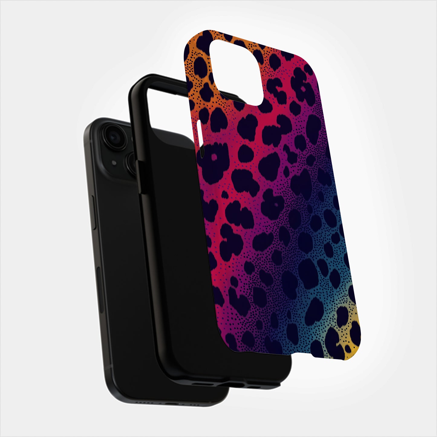 Leopard Rainbow Phone Case – Bold & Colorful with Everyday Protection