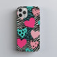 Zebra Hearts Phone Case – Bold Patterns with Everyday Protection