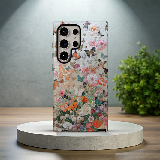 Embroidered Butterfly Phone Case – Delicate Elegance with Everyday Protection