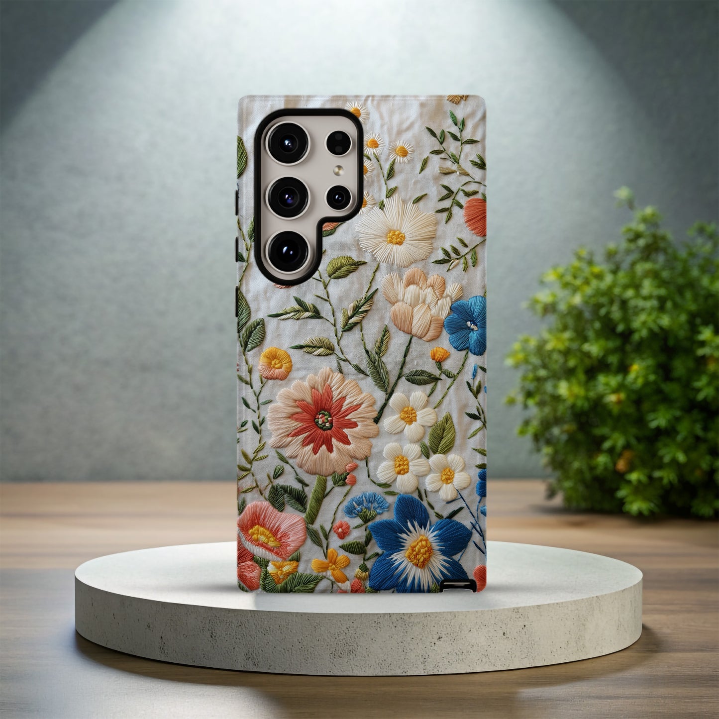 Embroidered Wildflower Phone Case – Nature’s Beauty with Everyday Protection
