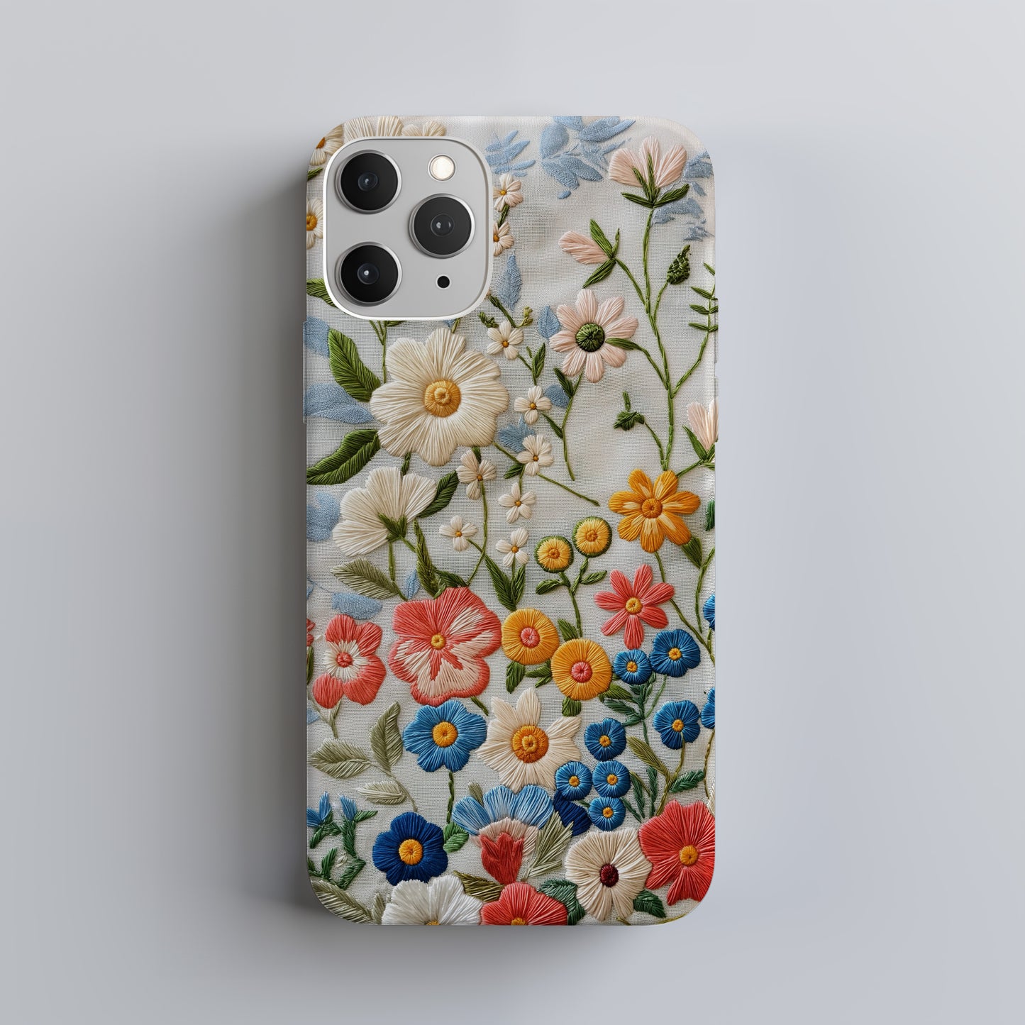 Embroidered Wildflower Phone Case – Nature’s Beauty with Everyday Protection