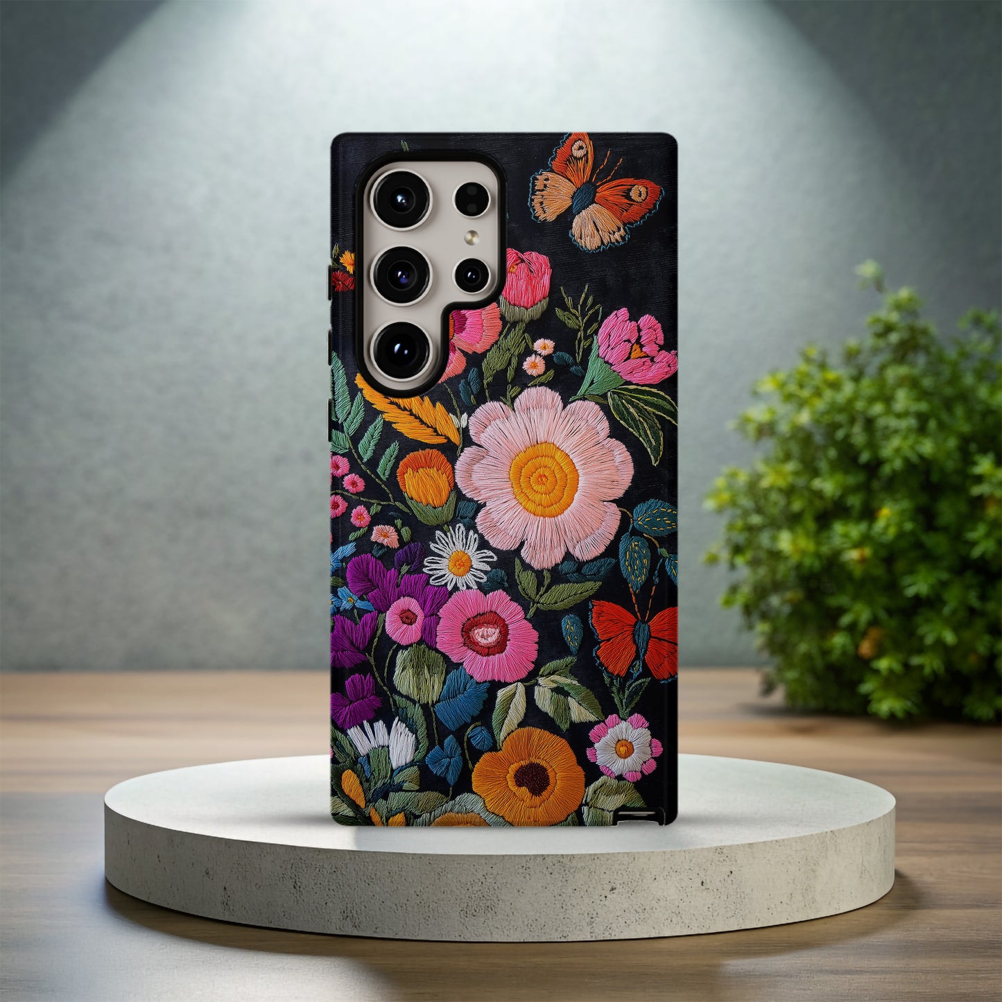 Embroidered Wildflower Phone Case – Nature’s Beauty with Everyday Protection