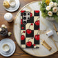 Cherry Checkered Phone Case – Retro Sweetness with Everyday Protection