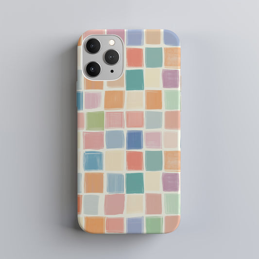Rainbow Checkered Phone Case – Bold & Vibrant with Everyday Protection