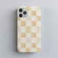 Tan Checkers Phone Case – Subtle Retro Style with Everyday Protection