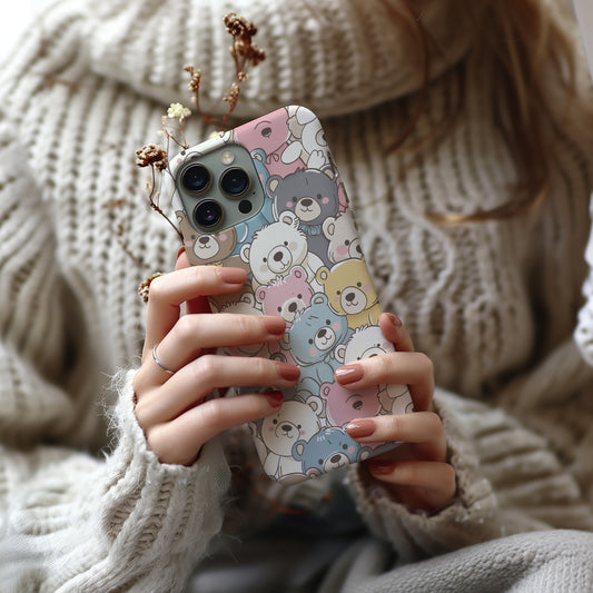 Kuma Kawaii Phone Case – Adorable Bear Charm with Everyday Protection