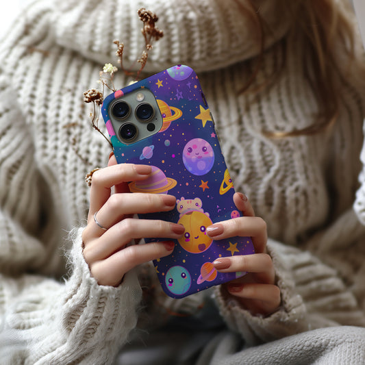 Chibi Cosmos Phone Case – Adorably Galactic with Everyday Protection