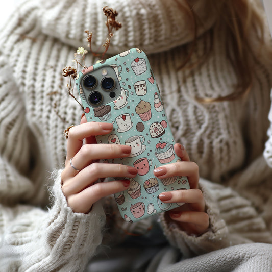 Café Kawaii Phone Case – Cozy Coffee Vibes with Everyday Protection