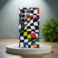 Groovy Checks Phone Case – Retro Funk with Everyday Protection