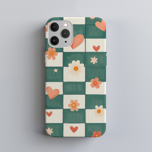 Checkerboard Charm Phone Case – Classic Meets Playful with Everyday Protection