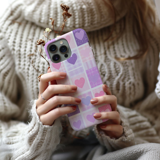 Plaid in Love Phone Case – Cozy Romance with Everyday Protection