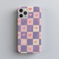 Checkered Love Phone Case – Bold Pattern, Sweet Heart with Everyday Protection