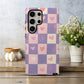 Checkered Love Phone Case – Bold Pattern, Sweet Heart with Everyday Protection