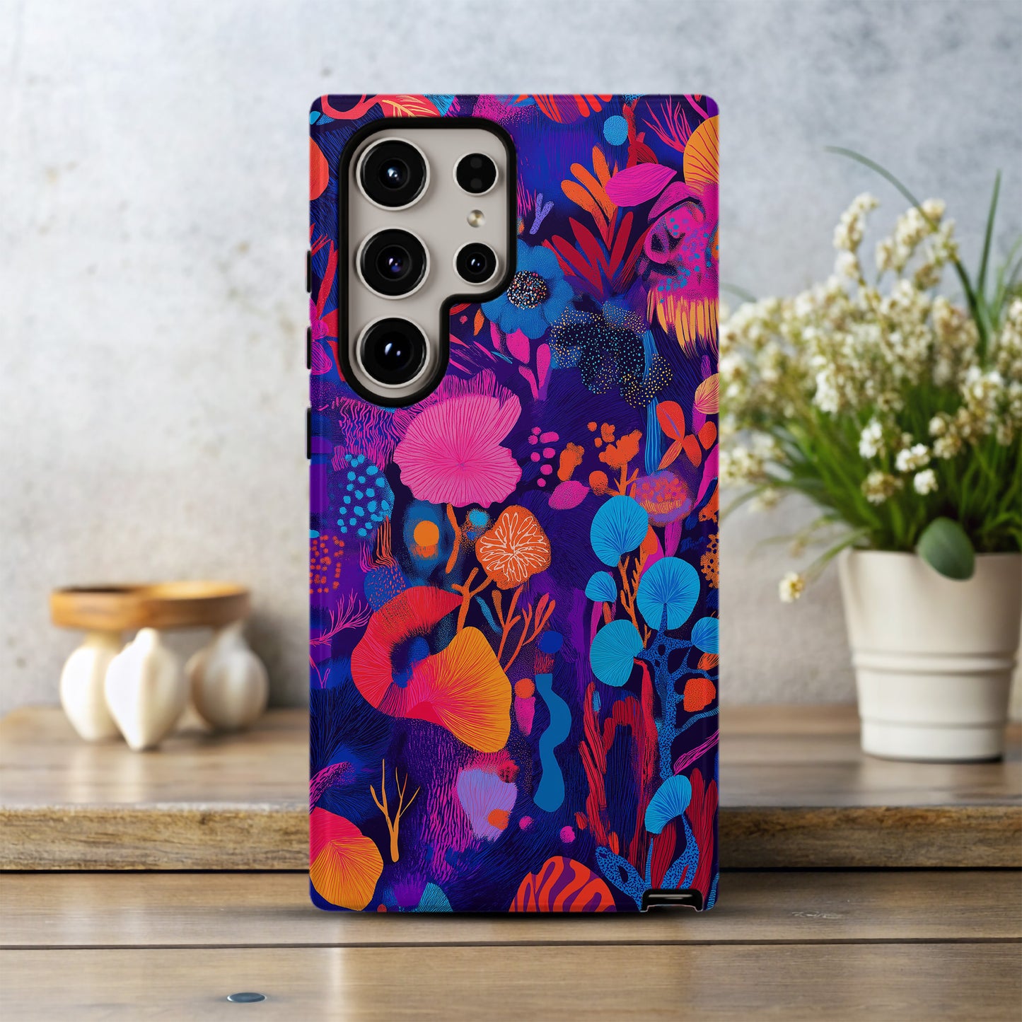 Groove Garden Phone Case – Retro Blooms with Everyday Protection