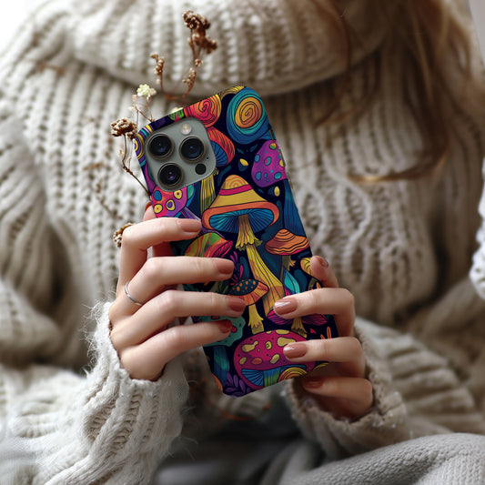 Funky Fungi Phone Case – Retro Mushrooms with Everyday Protection