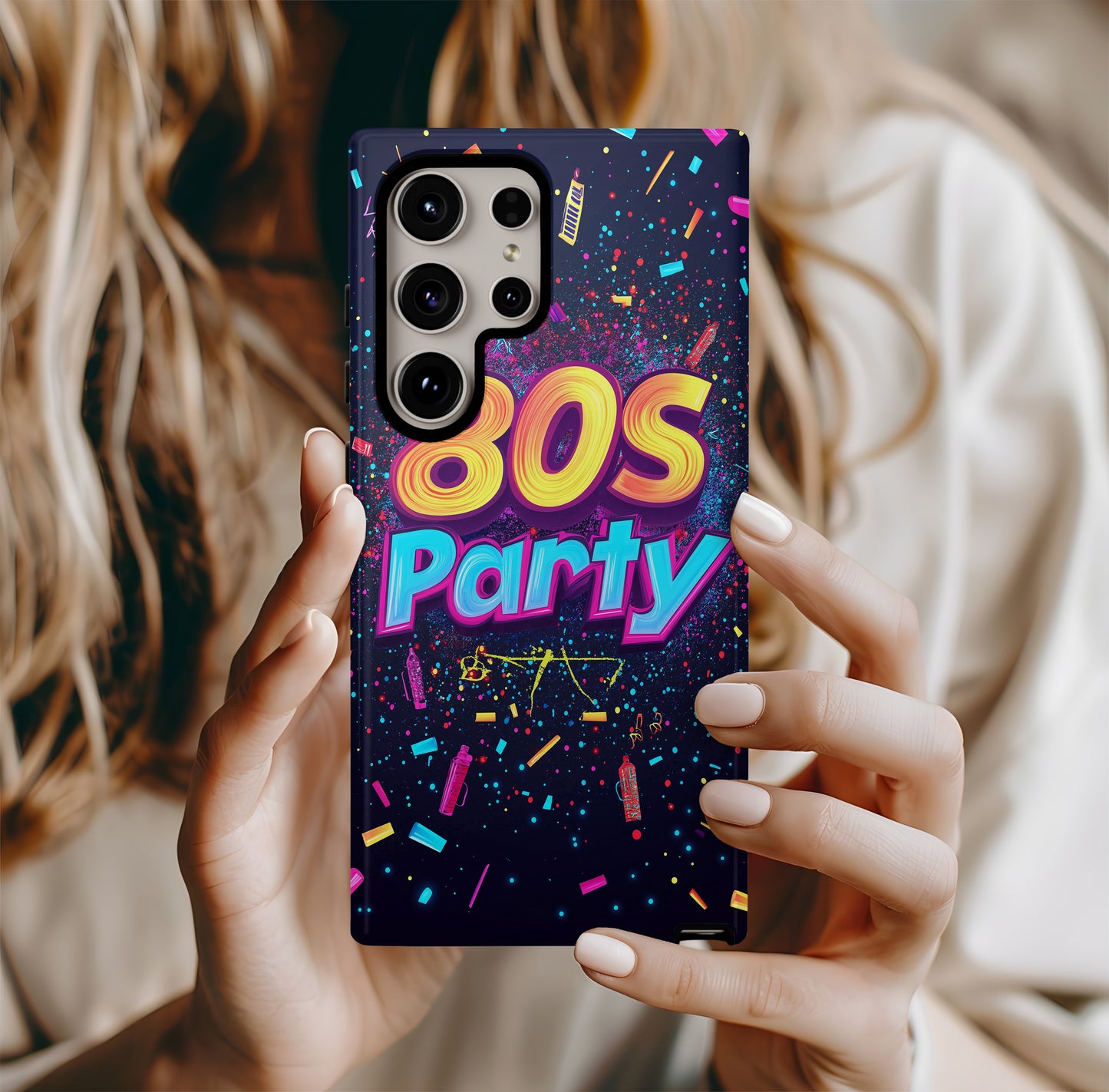 80s Party Phone Case – Neon Nights & Retro Vibes with Everyday Protection