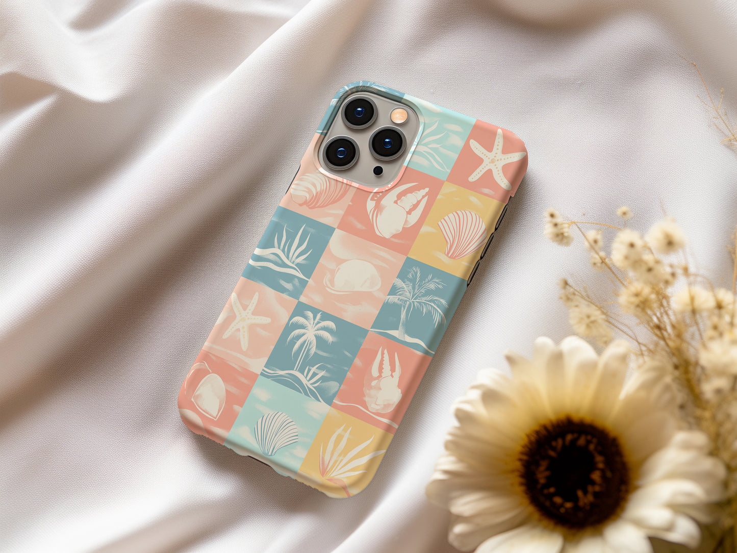 Coastal Checkers Phone Case – Breezy Retro Vibes with Everyday Protection