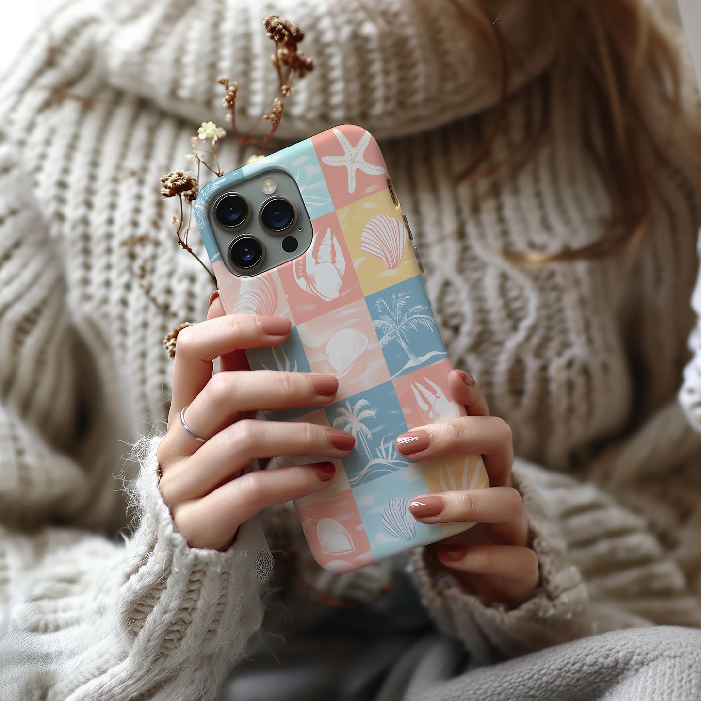 Coastal Checkers Phone Case – Breezy Retro Vibes with Everyday Protection