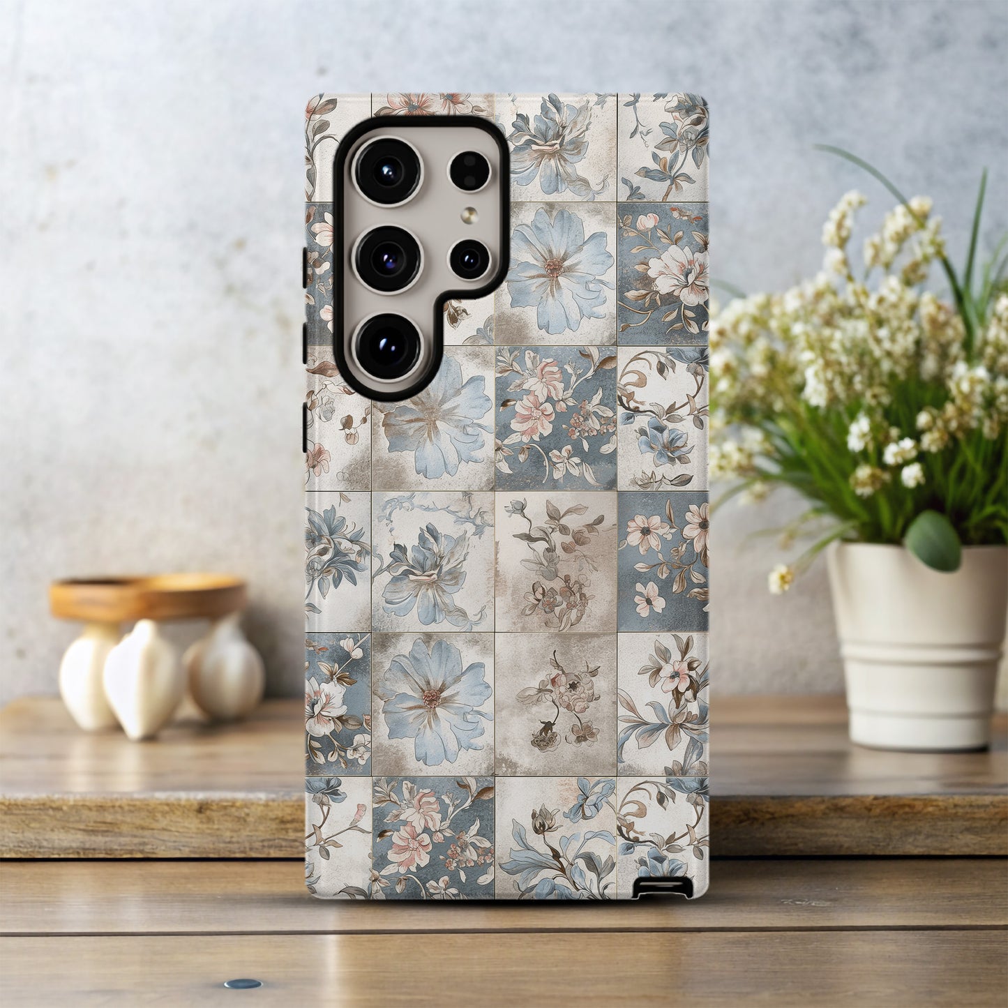 Petal Mosaic Phone Case – Artistic Florals with Everyday Protection