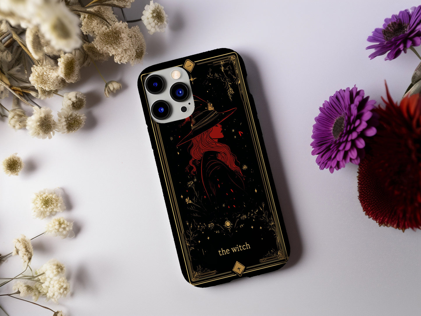 The Inferno Witch Phone Case – Dark Magic Meets Fiery Power with Everyday Protection