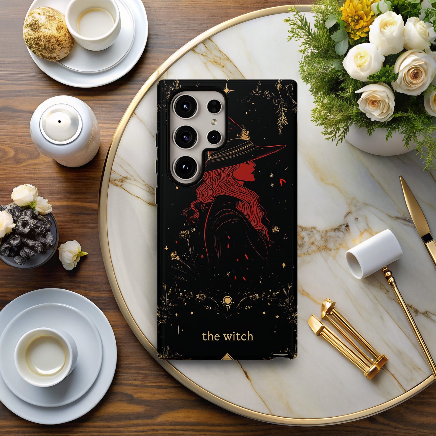 The Inferno Witch Phone Case – Dark Magic Meets Fiery Power with Everyday Protection