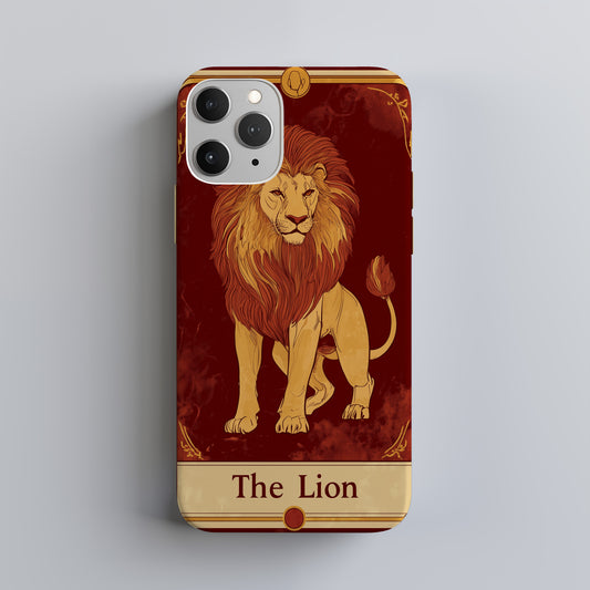 Regal Roar Tarot Phone Case – Majestic Power Meets Mystical Design with Everyday Protection