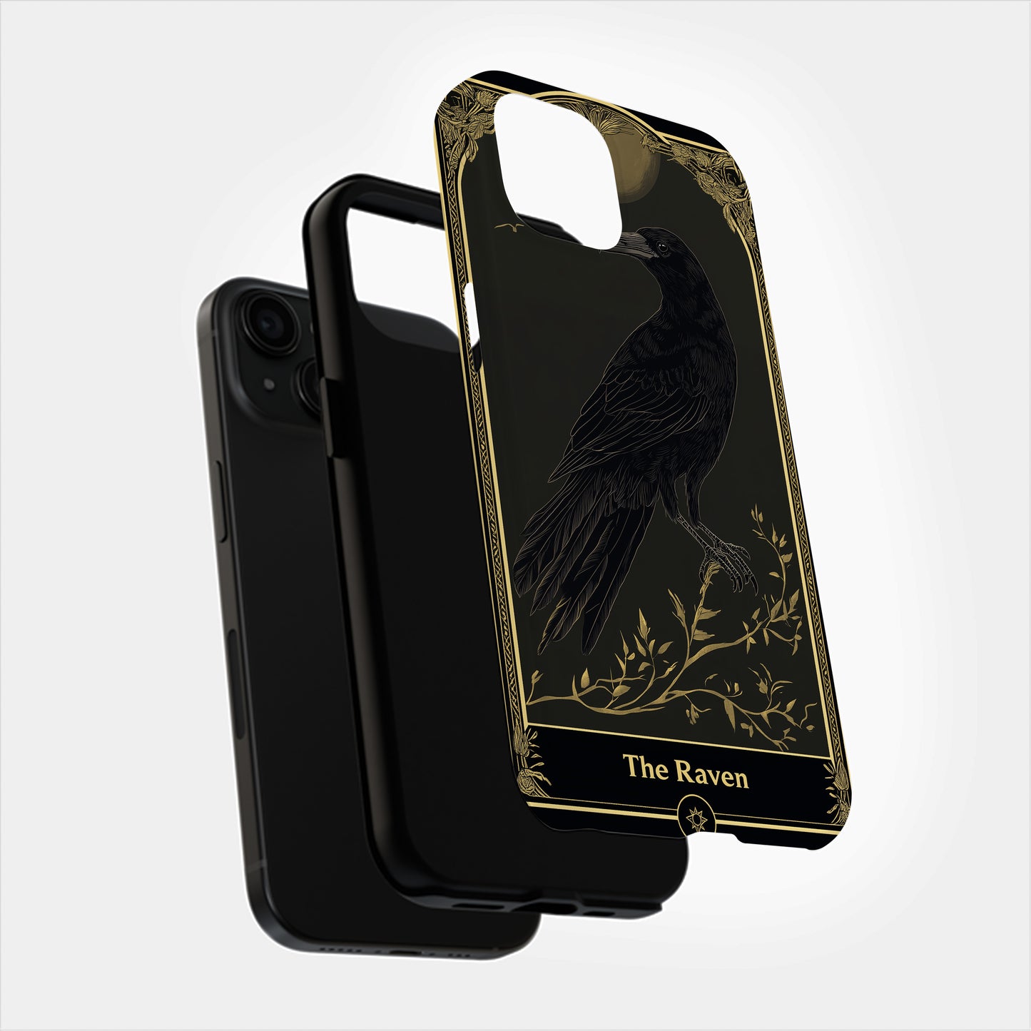 Tarot of the Dark Feather Phone Case – Mystical Insight with Raven’s Wisdom and Everyday Protection
