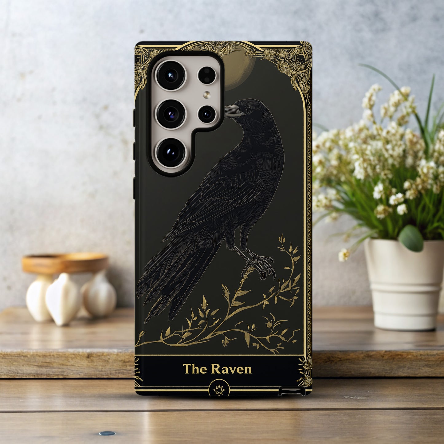 Tarot of the Dark Feather Phone Case – Mystical Insight with Raven’s Wisdom and Everyday Protection