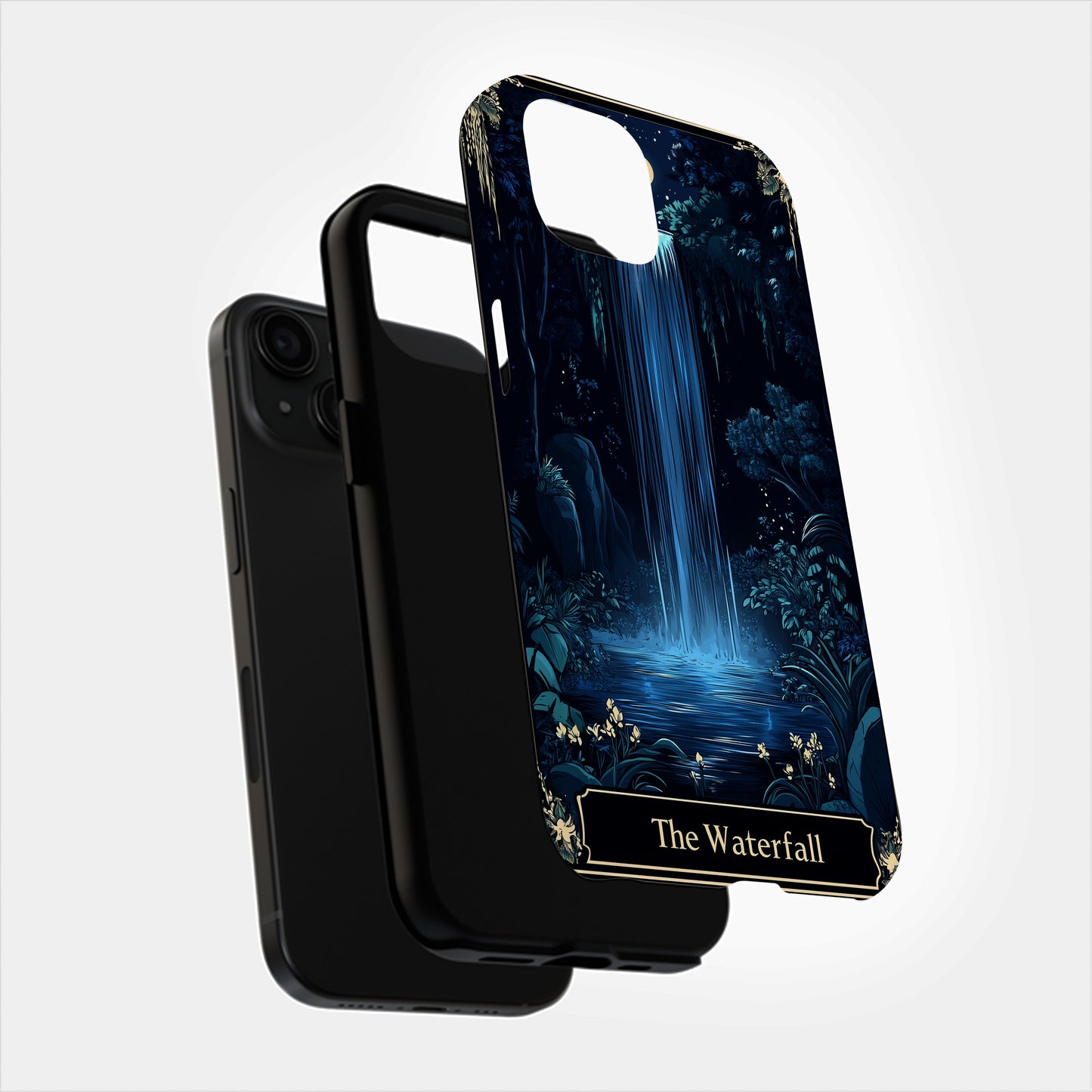 Serenity Falls Tarot Phone Case – Flowing Peace & Sacred Insight with Everyday Protection