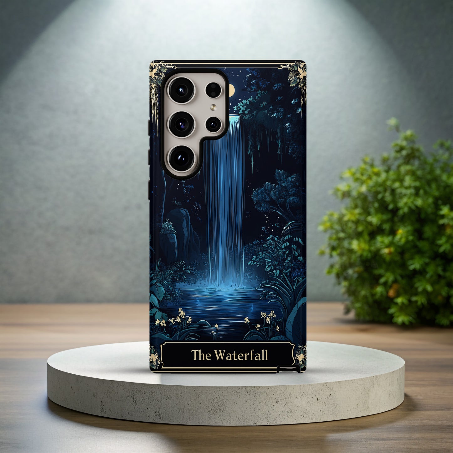 Serenity Falls Tarot Phone Case – Flowing Peace & Sacred Insight with Everyday Protection