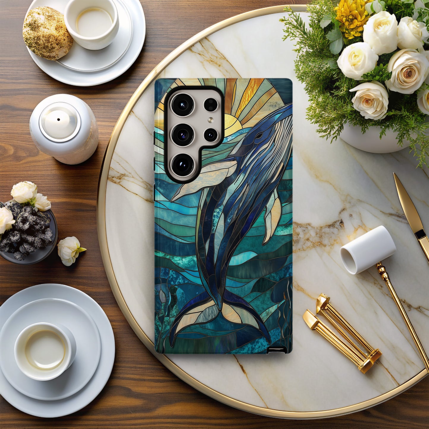 Blue Tide Mosaics Phone Case – Ocean-Inspired Artistry with Everyday Protection
