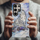 Shards of the Snowcat Phone Case – Arctic Majesty Meets Stained Glass Power with Everyday Protection