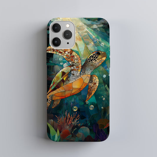 Turtlelight Mosaics Phone Case – Gentle Strength in Ocean Glass with Everyday Protection